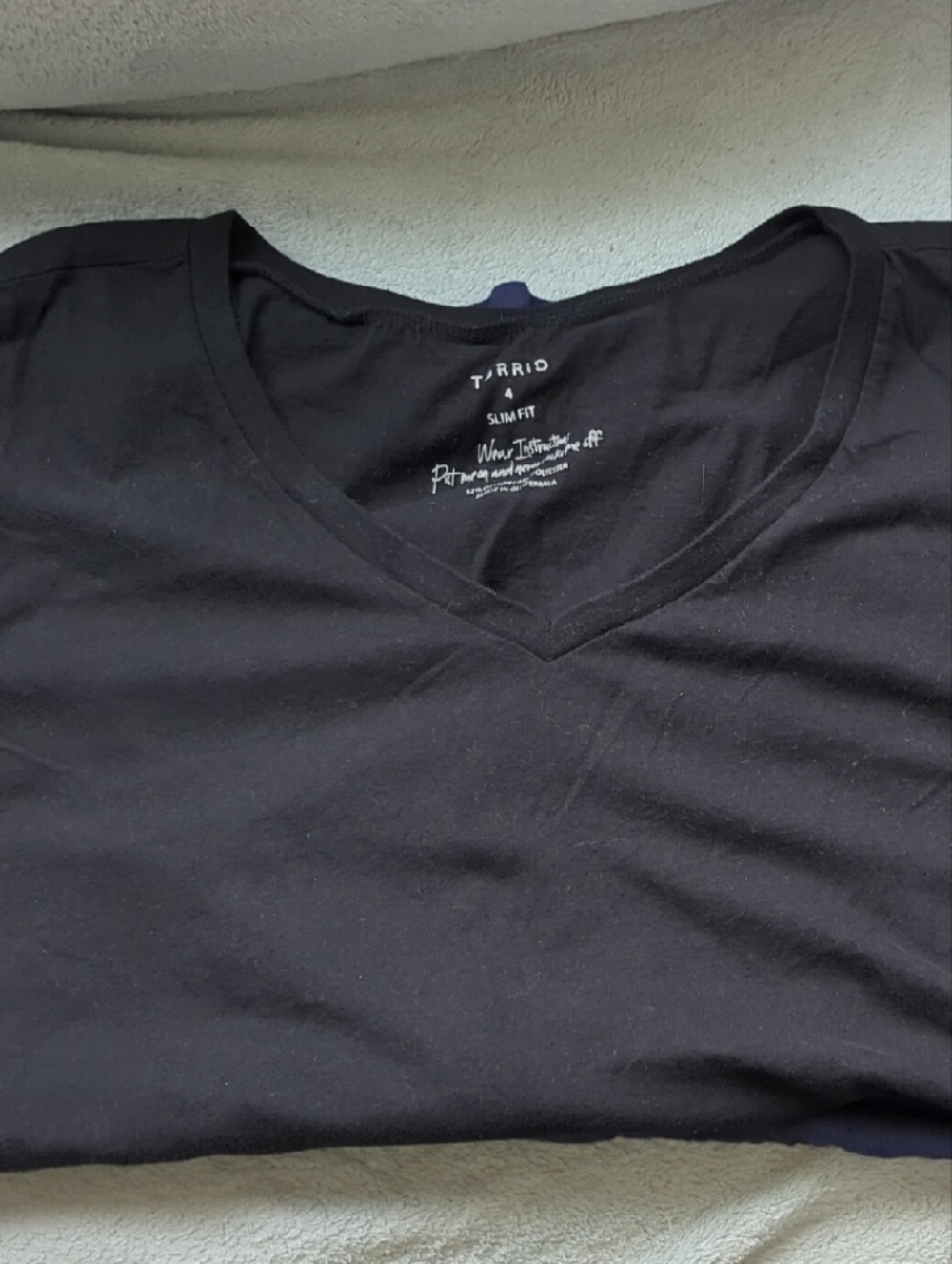 Torrid Black V Neck TShirt